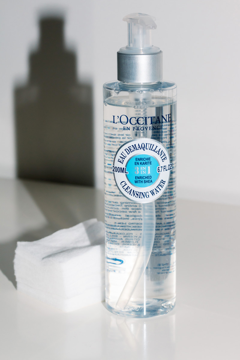 Shiseido Facial Cotton and L'Occitane 3 in 1 Cleansing Water