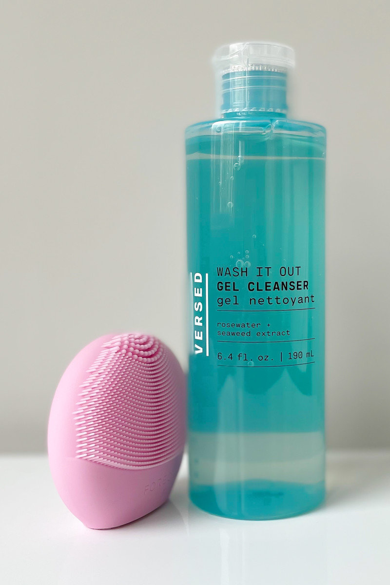 Foreo Luna and Versed Wash It Out Gel Cleanser