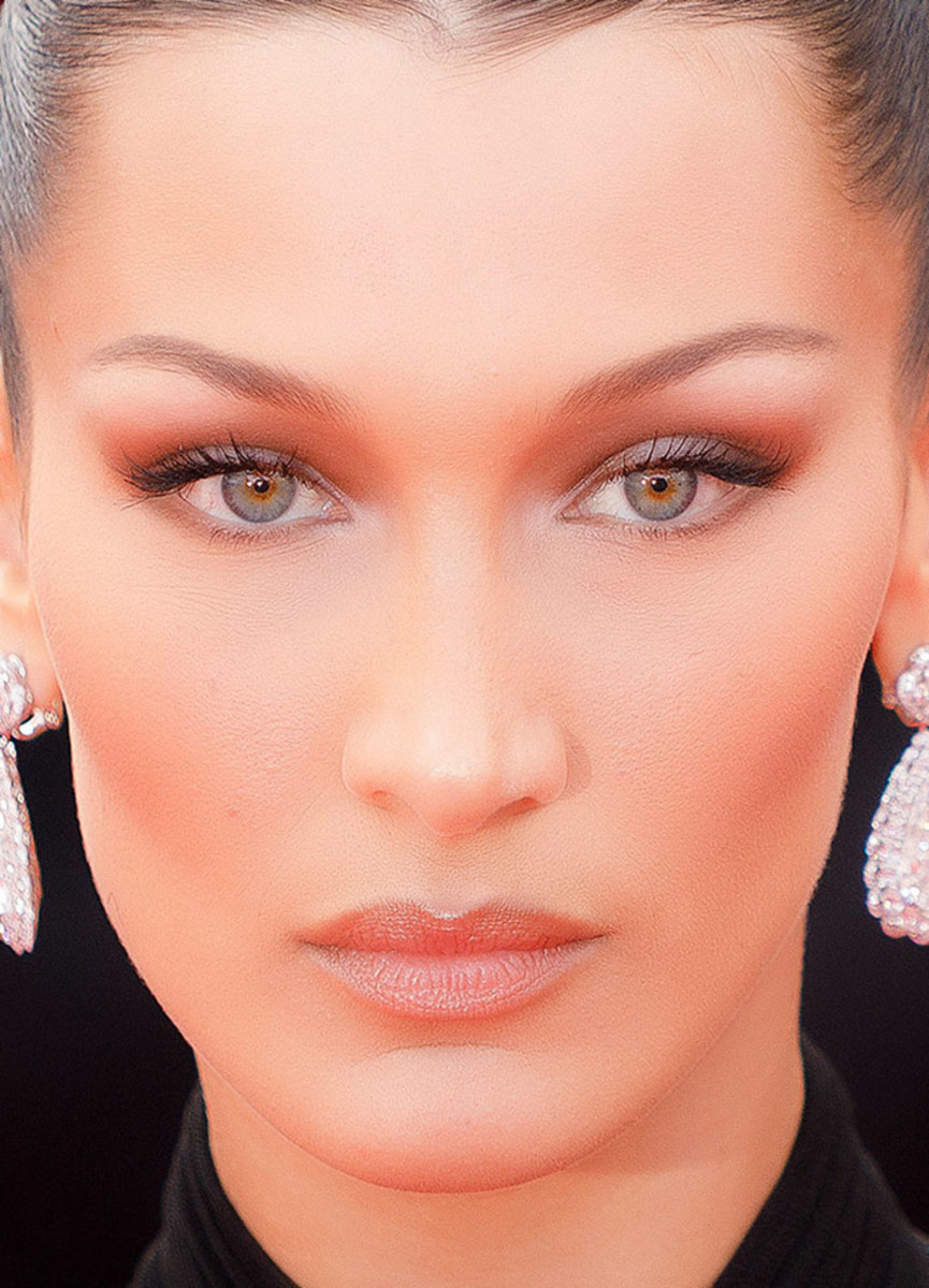 Bella Hadid at the 2021 Cannes premiere of Annette close-up
