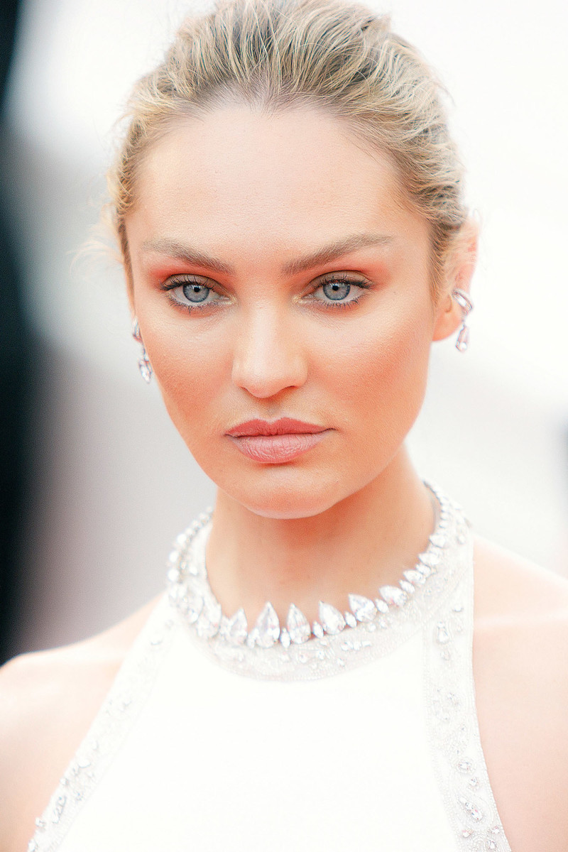 Candice Swanepoel at the 2021 Cannes premiere of Tout S'est Bien Passe Everything Went Fine