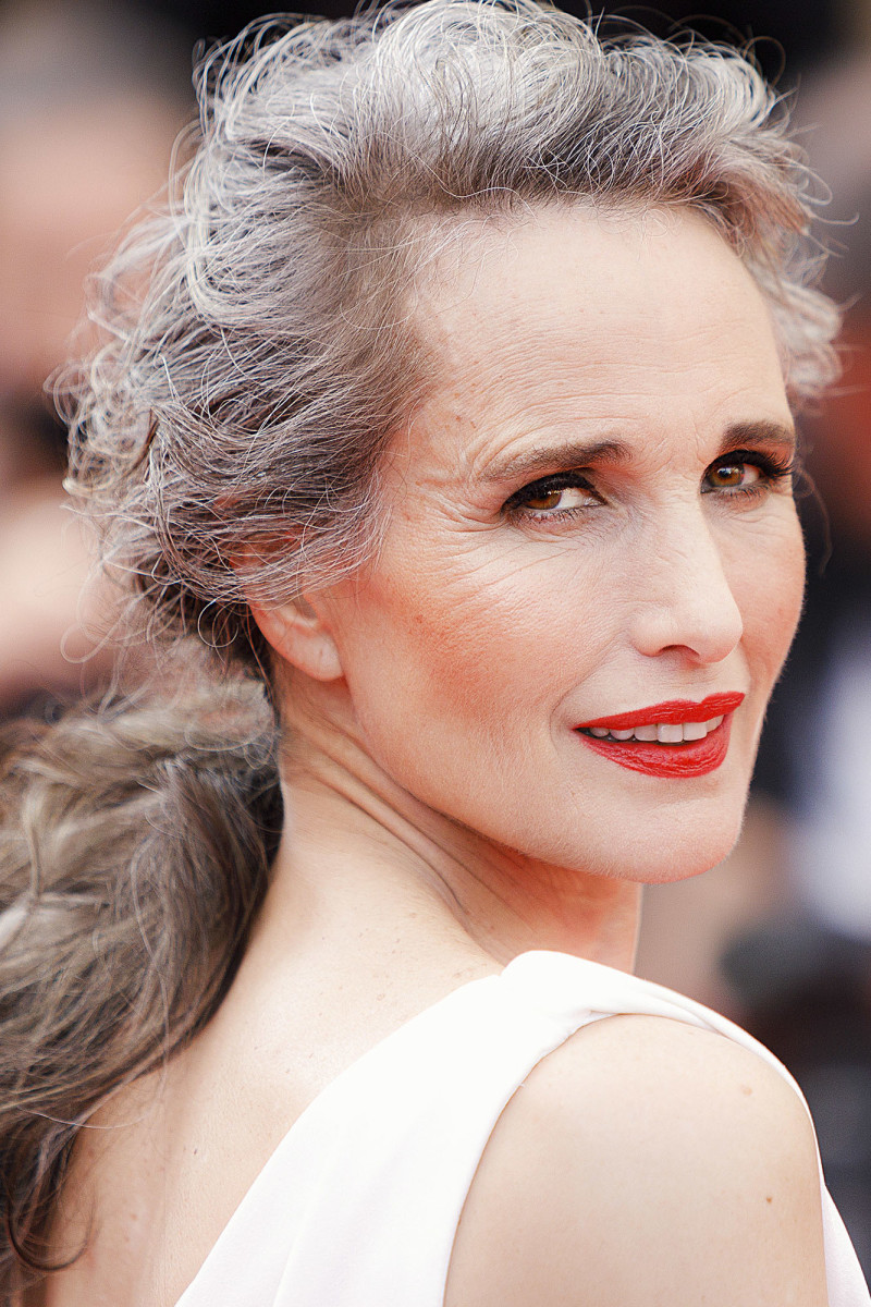 Andie MacDowell at the 2021 Cannes premiere of Tout S'est Bien Passe Everything Went Fine