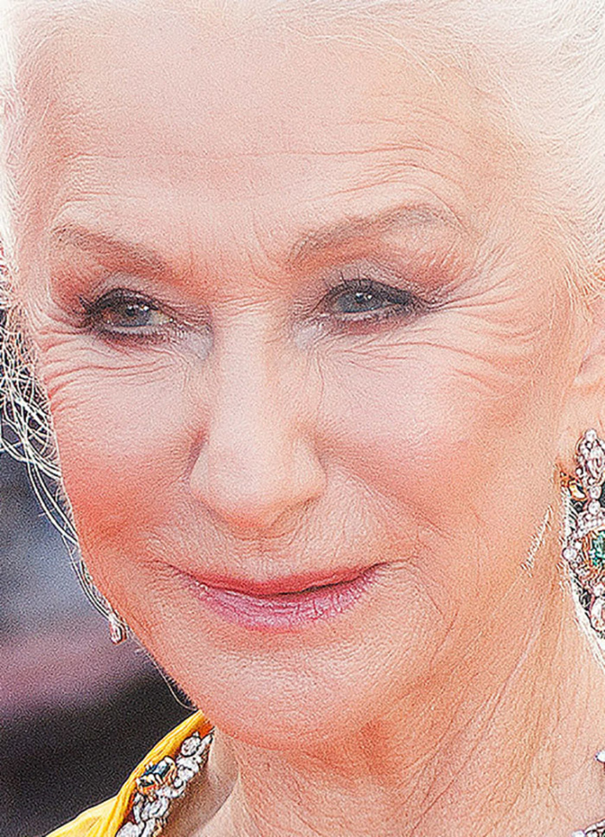 Helen Mirren at the 2021 Cannes premiere of Annette close-up